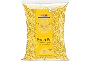 Rani Moong Dal (Split Mung Beans Without Skin) Lentils Indian 32oz (2lbs) 908g ~ All Natural | Gluten Friendly | Non-GMO | Ko