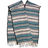 Needzo Traditional Mexican Poncho for Boys and Girls, Unisex Multi Colored Falsa Ponchos with Fringe on Bottom, One Size Fits Most Children, Color May Vary