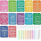 24 Pcs Mini Inspirational Notebooks Bulk with 24 Pcs Colorful Pens, Small Pocket Journal Notepads Set, Motivational Bulk Gifts for Women Men Teacher Student, Fun Mother's Day Gift Bulks, 3.5" x 5.5"