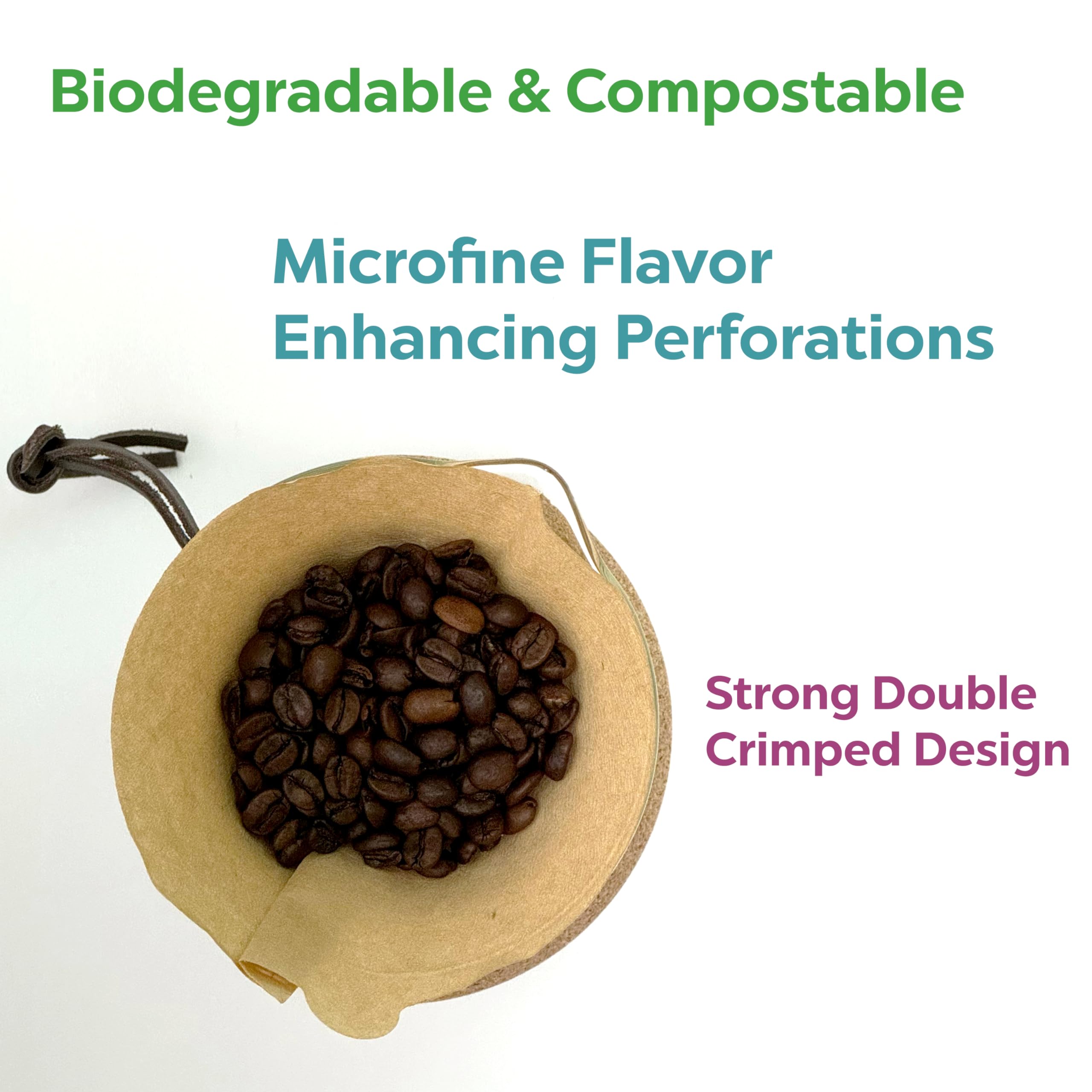 Natural Unbleached Cone Coffee Filters - Size 02, Disposable for Pour Over and Drip Coffee Maker (2-4 Cup), 100 Count