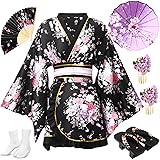 Cuffbow 8 Pcs Kimono Costume for Women Japanese