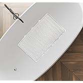 Splash Home Loofa Bathtub Mat Non-Slip, Shower Mat with 12 Suction Cups Bath Mat for Tub, 30 L x 17 W Inches, PVC - Clear
