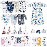 littogoose 23 Piece Newborns Layette Gift Set for Boys & Girls, Newborn to 6 Months, Baby Clothes Essential