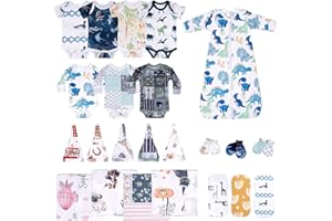 littogoose 23 Piece Newborns Layette Gift Set for Boys & Girls, Newborn to 6 Months, Baby Clothes Essential