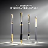 Parker Jotter XL Ballpoint Pen Grey Lacquer Gold Trims Medium Point Blue Ink view 7