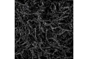 Mauproy 5oz Black Crinkle Cut Paper Shred Filler, Gift Boxes Baskets Bags Filling Grass Confetti Stuffing for Bridesmaid Engagement Birthday Wedding Christmas