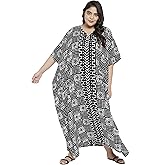 Oussum Long Caftan for Women Plus Size Beach Cover Ups Casual Kaftan Maxi Dress Loungewear House Moo Moos Dresses for Summer