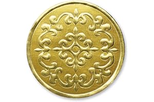 PaperDirect Gold Castillo Filigree Embossed Foil Certificate Seals, 32 Count