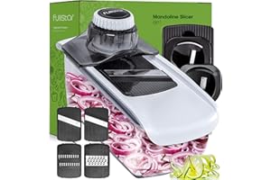 Fullstar 6-in-1 Mandoline Slicer For Kitchen, Cheese Grater, Vegetable Spiralizer and Veggie Slicer for Cooking & Meal Prep (