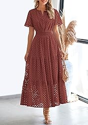 PRETTYGARDEN Womens 2025 Summer Maxi Dress Short