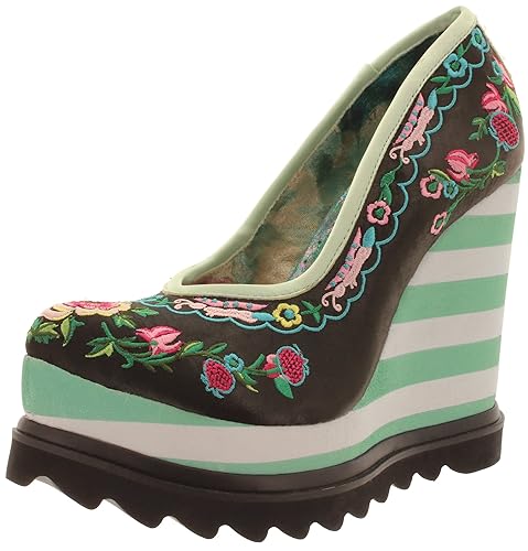 Irregular Choice Plateau Pumps Salvation 4295-2 Green-Black