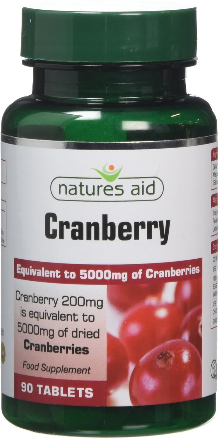 Natures Aid Cranberry Tablets 200mg Pack of 90 Amazon.co.uk Health
