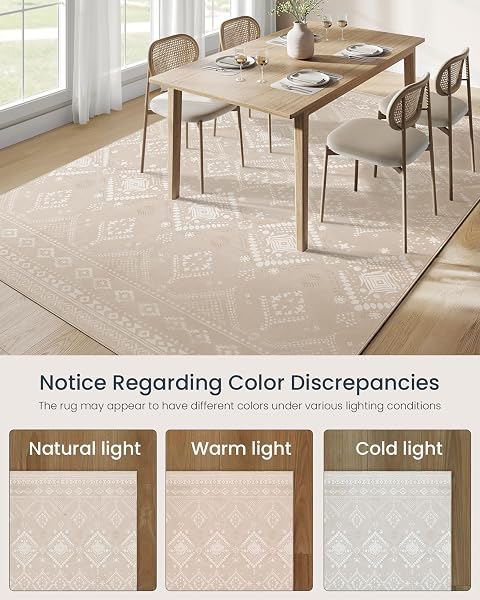 SONGMICS HOME BOHO AREA RUG 6X9 FT UTAR212L01
