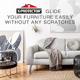 X-Protector Felt Furniture Sliders 16 Pack 9 cm Heavy Duty Floor Protectors view 6