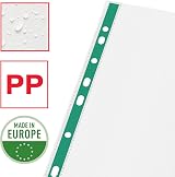 Esselte A4 Punched Pockets 500x Poly Pockets 43 Micron Reinforced Green Spine view 2