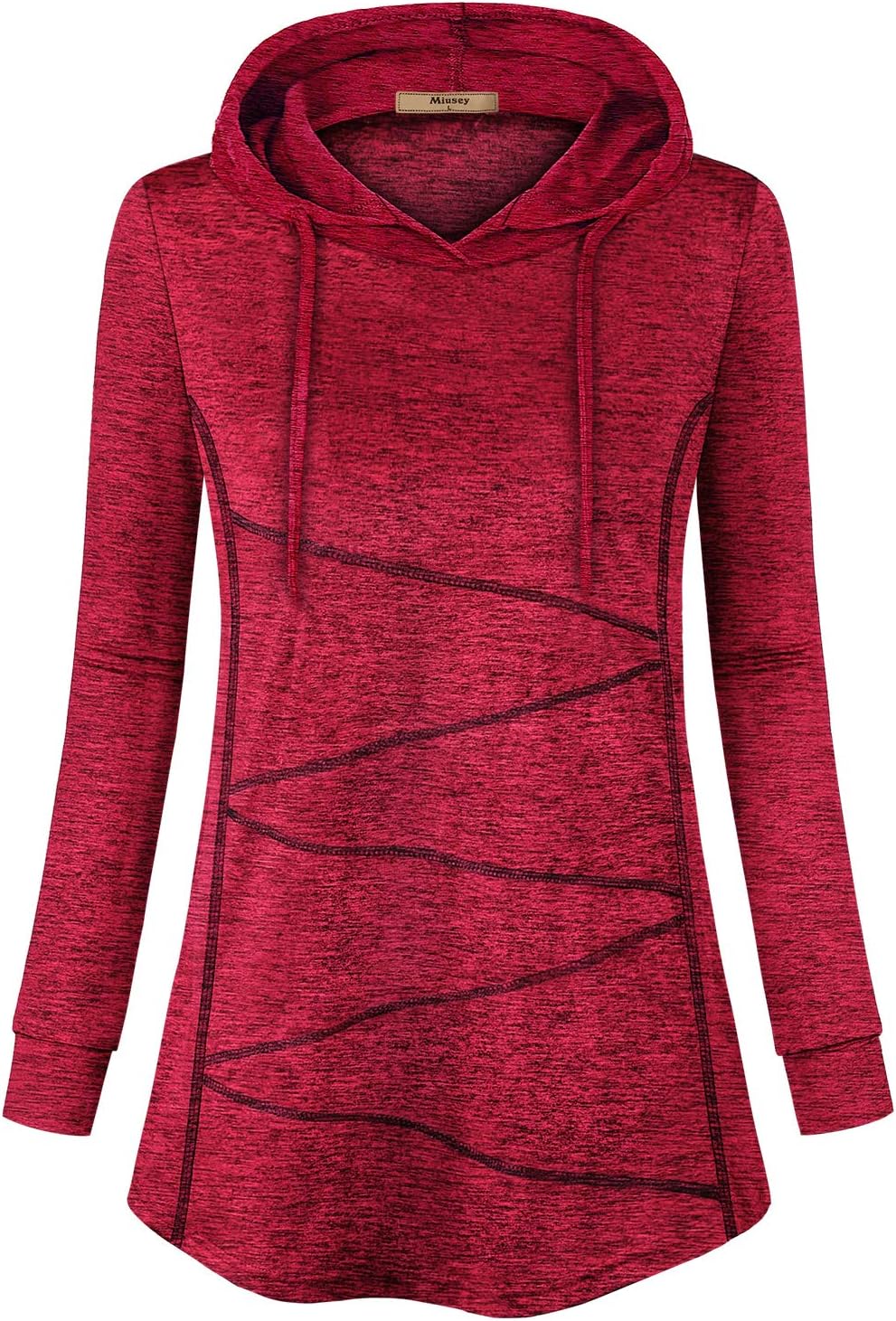 MiuseyWomen's Long Sleeve Pullover Hoodie Lightweight Moisture Wick Activewear Sport Workout Tops