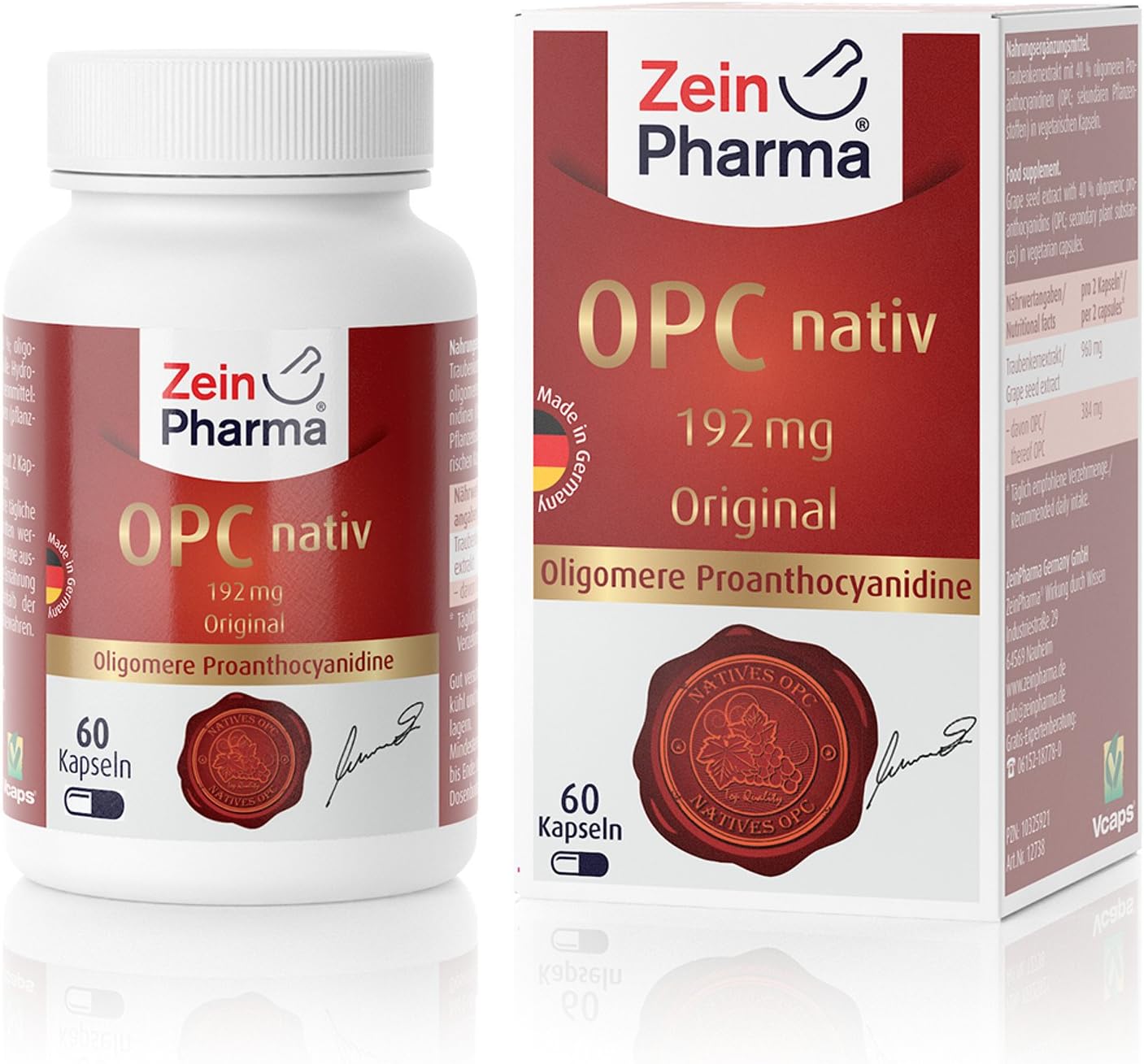 Zein Pharma OPC Native, 192 mg, 60 caps, 100 g