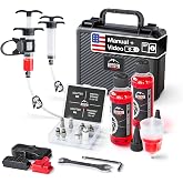 Borgen Brake Bleeding Kit PRO - for Shimano, Tektro &amp; TRP Disc Brakes | Incl. 2x 100 ml mineral brake fluid and a video guide for easy, mess-free hydraulic disc brake bleeding at home.