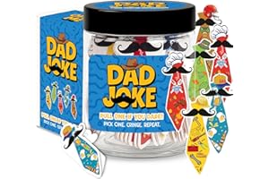 BOYESE 60 Dad Jokes Cards Jar, Funny Christmas Gifts for Dad From Daughter, Son - Funny Gifts for Dads, Men, Adults - White Elephant Gift, Gag Gift for Men, Husband, Grandpa, Coworkers