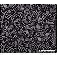 Higround BLACKICE Large Topograph Gaming Mousepad, Cool Medium Speed Desk Mousepad, Computer Mouse Mat, Flat Stitched Edge, Full Range of Motion, Non-Slip Rubber Base, Perfect for Gamers & Office Use