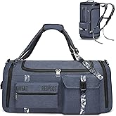 Gym Bags for Men Gym Duffle Bag Backpack 3-Way Sports Duffel Bags for Men with Shoe Compartment & Wet Pocket, Fitness Workout Training Bag, Blue