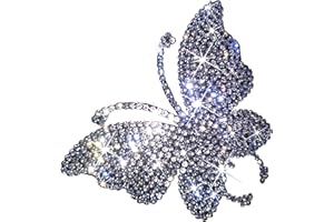 DBLOSP 2 PCS Crystal Car Decoration Stickers Butterfly Bling Crystal Rhinestone Car Sticker Decal,Decorate Cars Bumper Window Laptops Luggage Rhinestone Sticker,Decoration Bling Bling Interior Accessories
