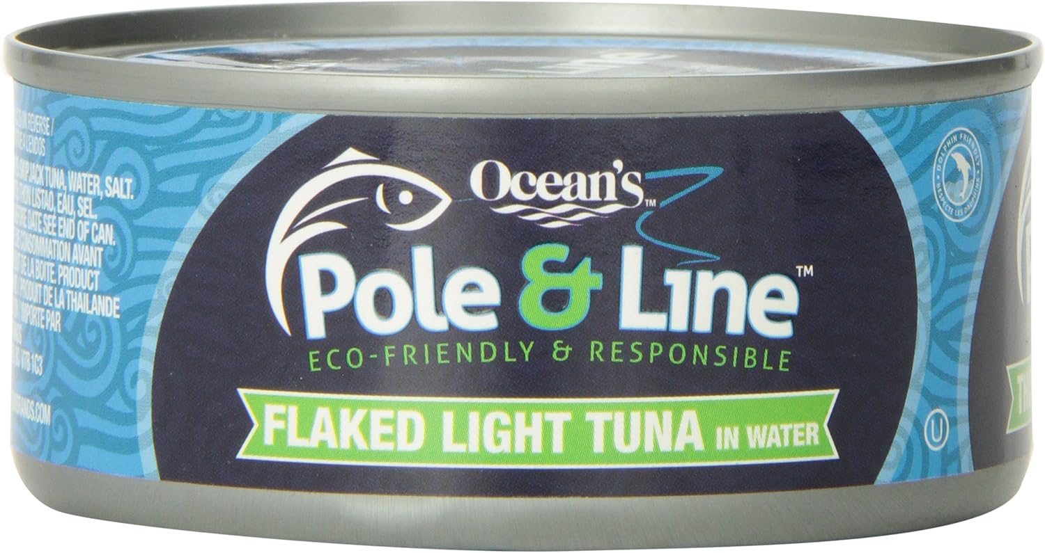Ocean's Pole and Line Flaked Light Tuna in Water, 170gm Amazon.ca Grocery