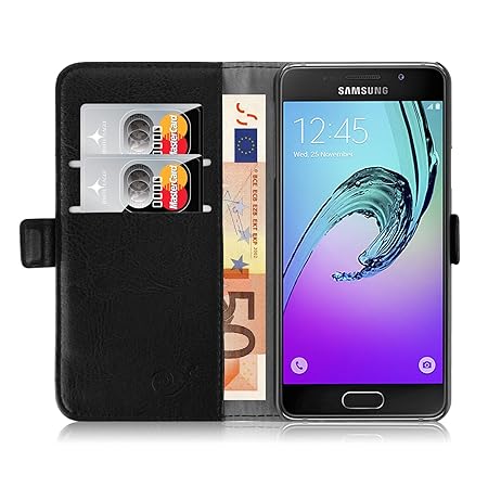 JAMMYLIZARD Lederhülle für Samsung Galaxy A3 (6) 2016 | Handyhülle Book Case Tasche [ Luxuriöse Series ] Ledertasche Flip Cov