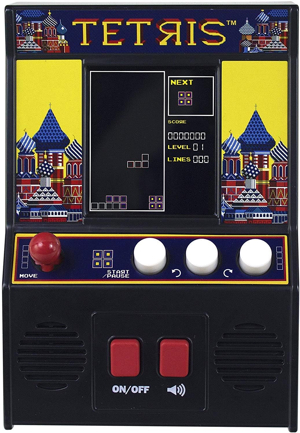 Amazon ベーシックファン テトリス ミニ アーケードゲーム 正規品 ブラック 約 10 5 14 5 Cm 携帯ゲーム おもちゃ