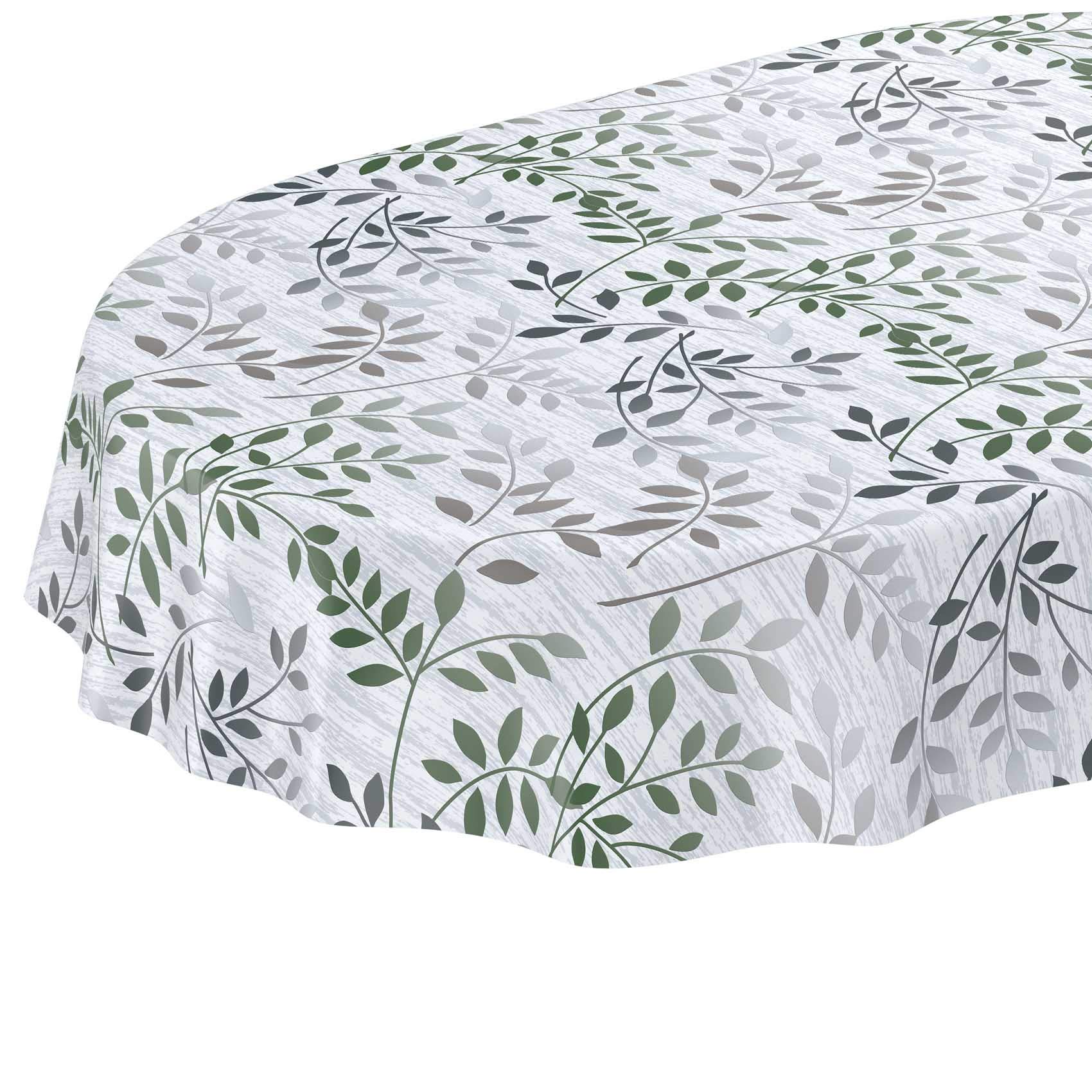 ANRO Oilcloth Washable Tablecloth Marble Grey