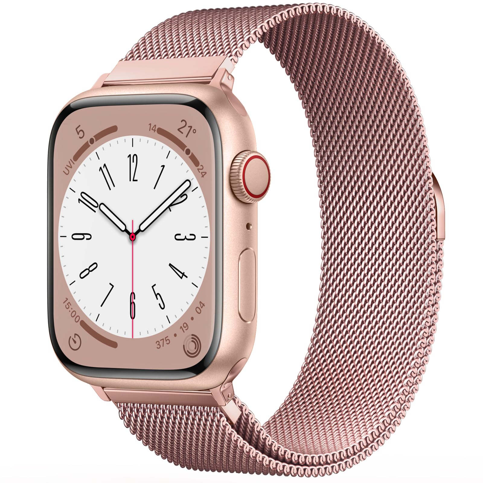 Photo 1 of Original Stainless Steel Loop for Apple Watch Band 38mm 40mm 41mm 42mm 44mm 45mm 49mm, Magnetic Clasp Replacement Bands for iwatch Series Ultra SE 8 7 6 5 4 3 2 1, Women & Men Watch Strap for Apple