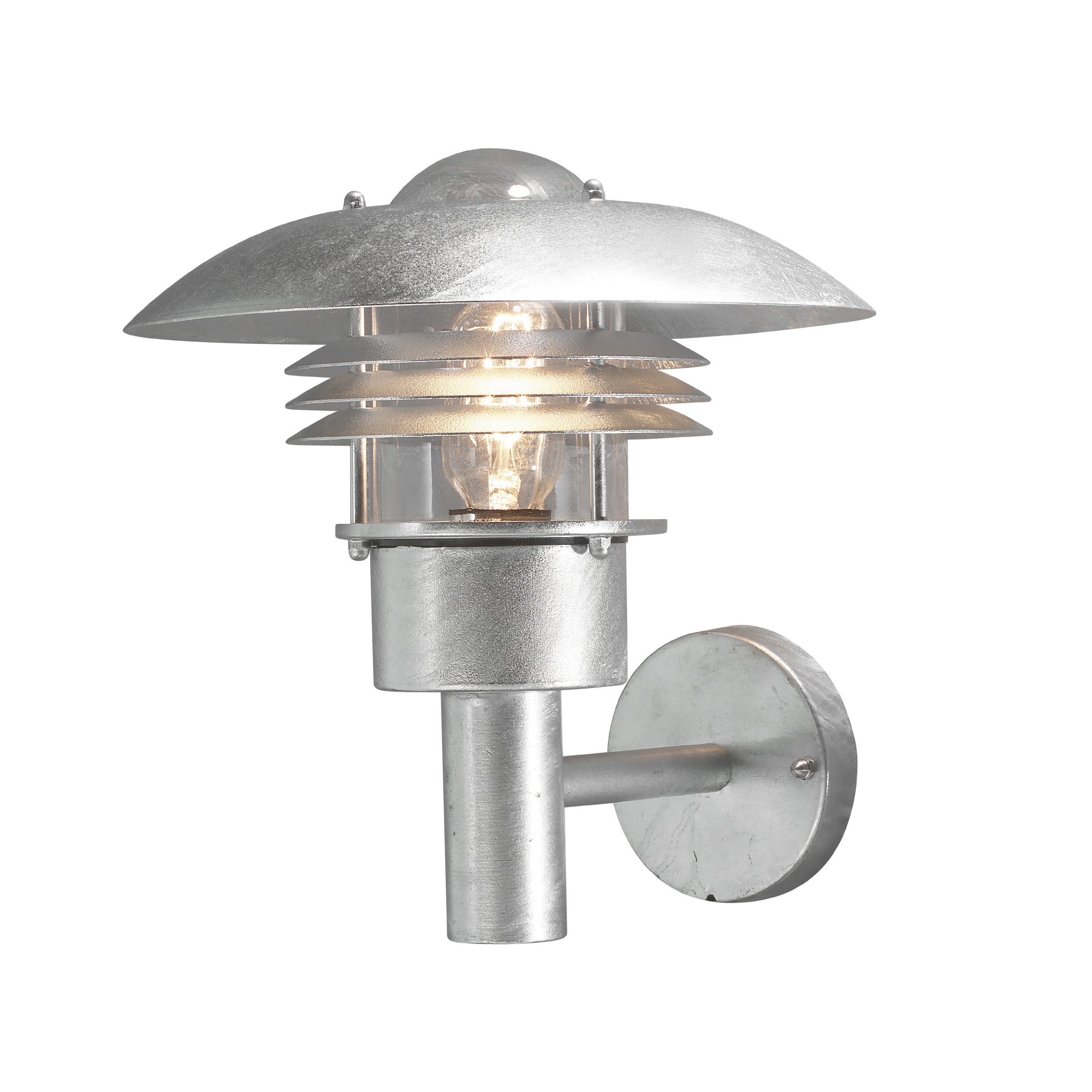Konstsmide 7300-320 Modern Modena Wall Light / RAW Galvanised Steel