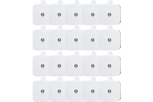 20pcs TENS Unit Electrode Pads (Not Fit Omron) 2“ Square Replacement Electrodes Pads with Standard 3.5mm Snap-on Connection ,