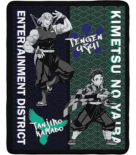 Surreal Entertainment Coperta In Pelle Di Tanjiro Demon Slayer - 114x152 Cm, 100% Poliestere, Ufficiale
