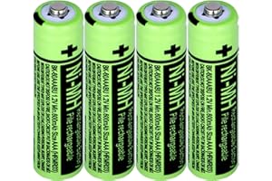 YIBATOPOW 4 Packs BK-60AAABU 1.2V 600mAh Replacement Batteries,AAA Ni-MH Rechargeable Batteries 1.2V for panasonic Cordless Phone Handset BK 60AAABU Battery