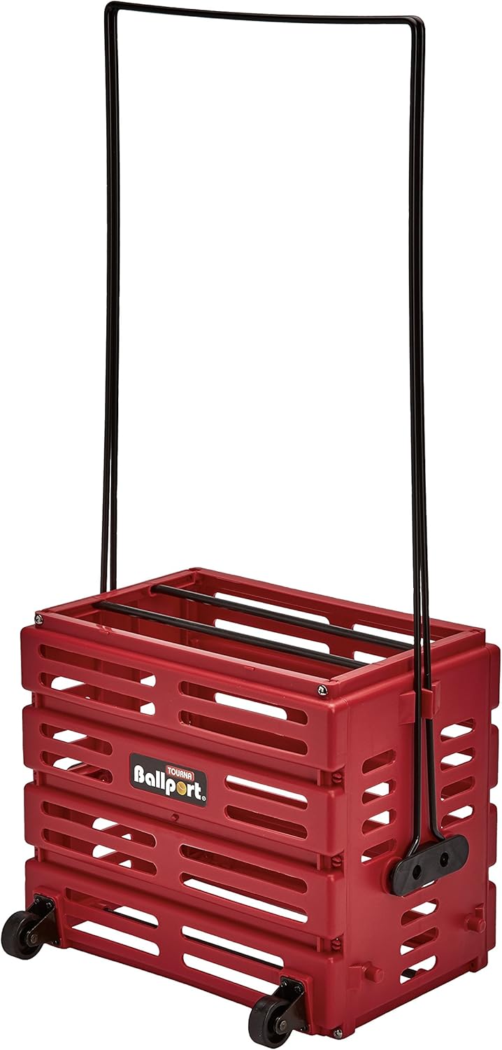 Tourna Ballport Deluxe Tennis Ball Hopper with Wheels - Holds 80 Balls, Red : Sports & Outdoors