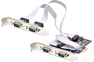 StarTech.com 4-Port Serial PCIe Card, Quad-Port PCI Express to RS232/RS422/RS485 DB9 Serial Card, Standard/Low-Profile Bracke