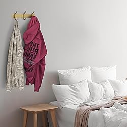 SAYONEYES Brushed Gold Small Coat Rack Wall Mount