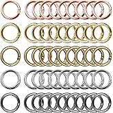 50Pcs Zinc Alloy Spring Round Carabiner Snap Clip Keychain Key Ring Clips for Key Chains, Bag, Purse, Handbag and Craft DIY Accessories (5 Colors)