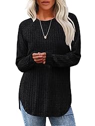 Saloogoe Womens Tops Dressy Casual Long Sleeve
