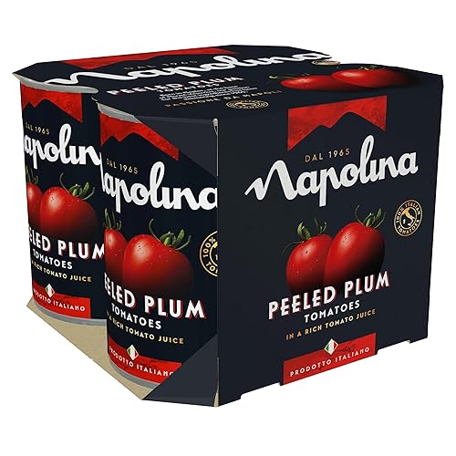 Napolina Peeled Plum Tomatoes 400 g (Pack of 4)