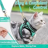 rabbitgoo Cat Harness and Leash Set Escape Proof Adjustable Vest Green Large view 6