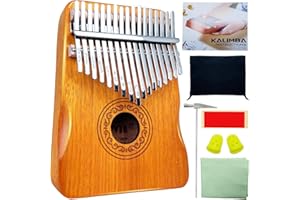 YEPVIE Kalimba 17 Key, Professional Kalimba Thumb Piano with Learning Tools, Unique Finger Piano Kalimba Musical Instruments is Great idea for Kids, Adults (Brown)