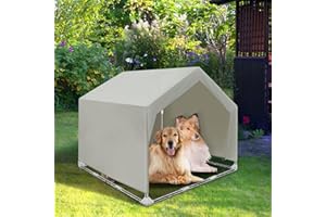 DOPLIV Dog Shade Shelter Outdoor Large Tent Dog House for Large Dogs, Outdoor Dog Tent, Outside Sun Rain Canopy Pet House for Cats, Rabbits and Other Pets.