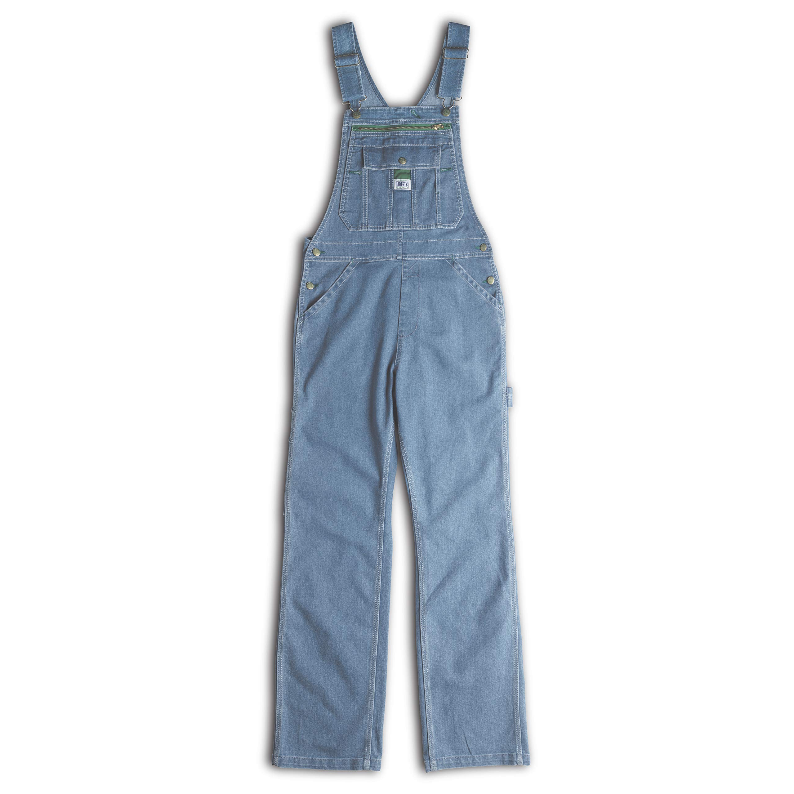 Liberty Women's Denim Bib Overalls, Light Stone Washed, Large
