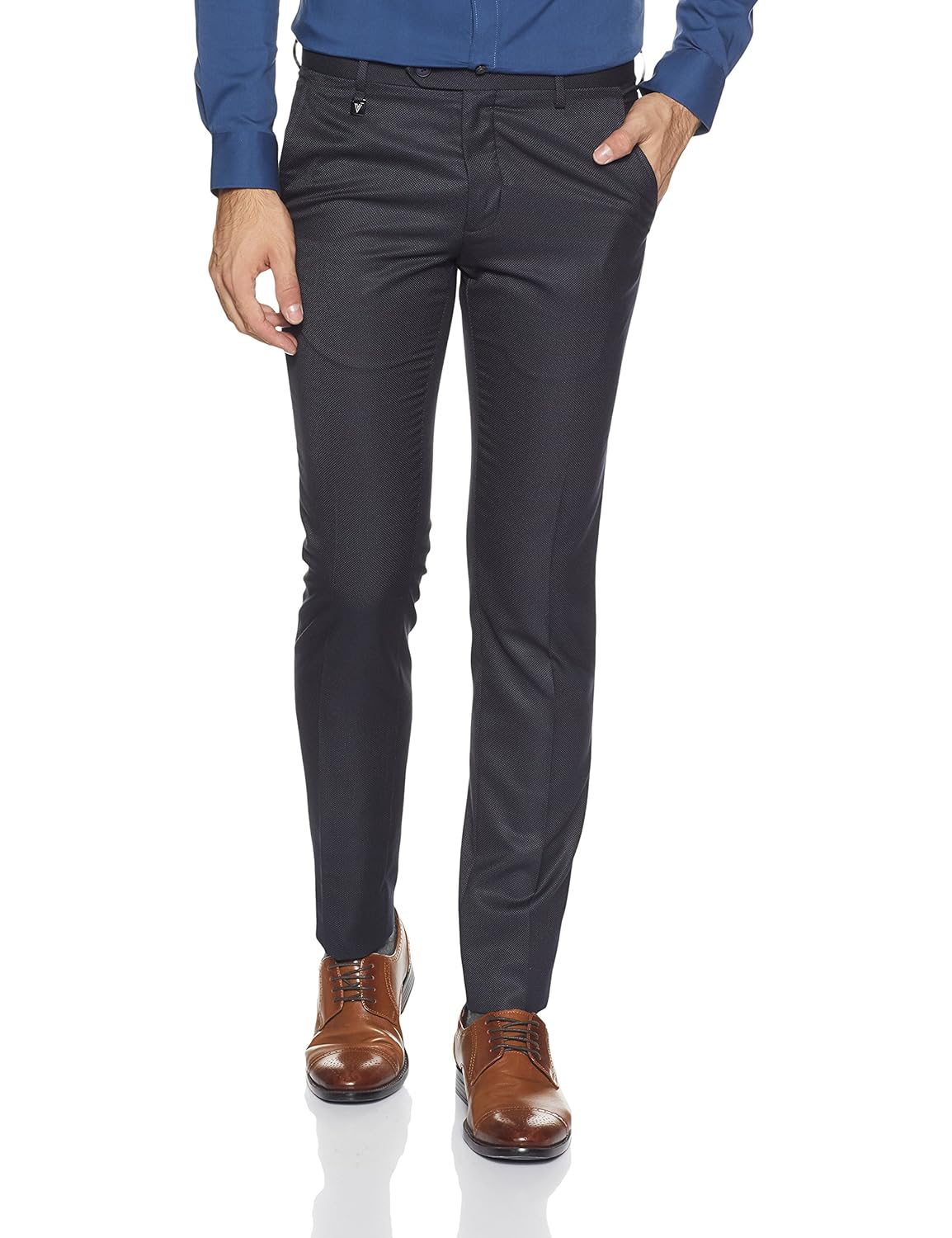 van heusen men's skinny fit formal trousers