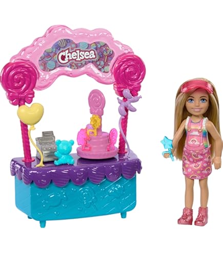 Amazon.com: Barbie Chelsea Small Doll & 6 Accessories, Travel Set 