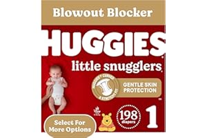 Baby Diapers Size 1 (8-14 lbs), 198ct, Huggies Little Snugglers Newborn Diapers