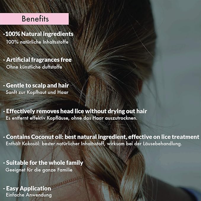 Head Lice And Egg Shampoo By Lisch I 250ml I With Coconut Oil And