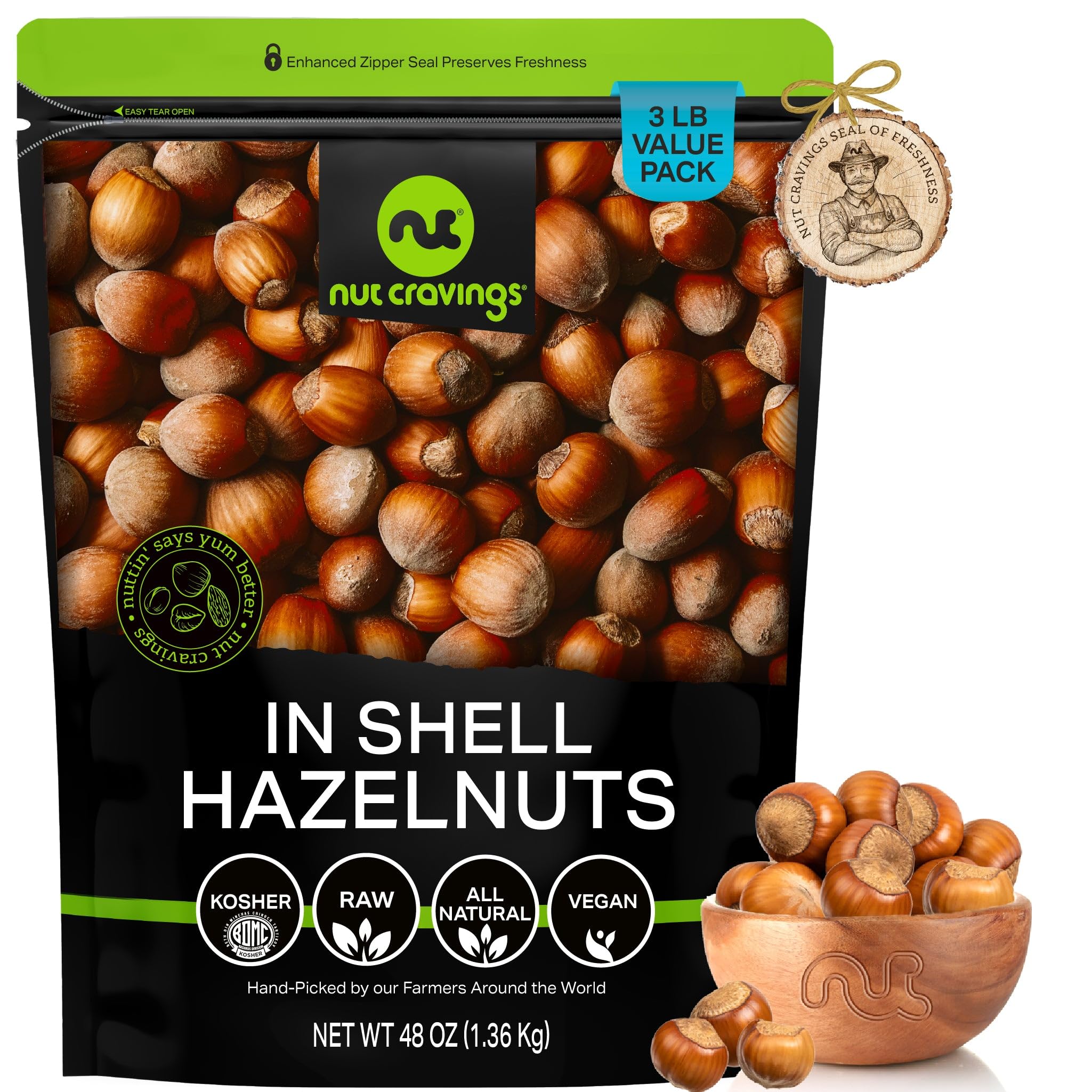 Nut Cravings, Raw Hazelnuts Filberts In